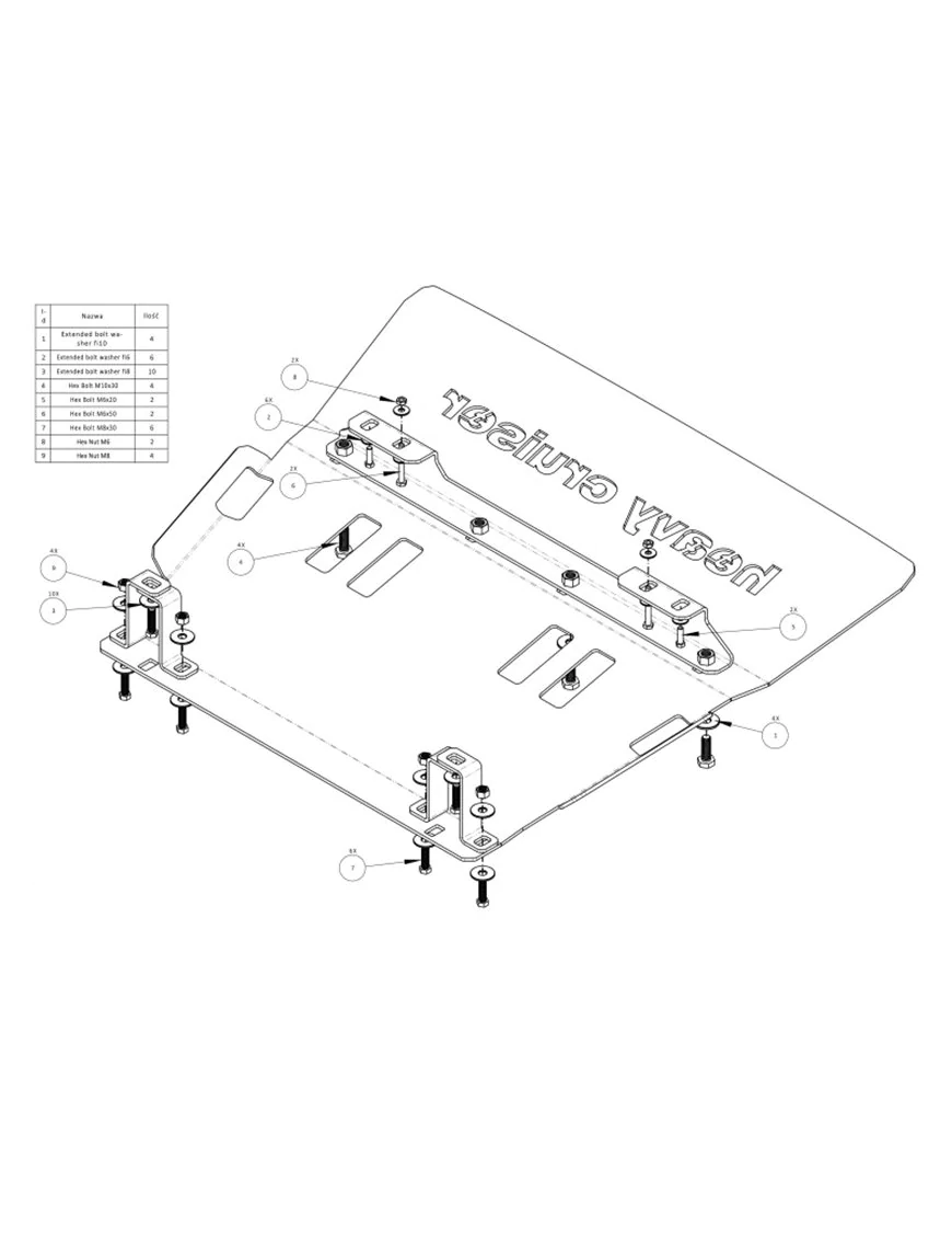 Osłona chłodnic ,zderzaka i silnika Toyota Tundra 2014-2020