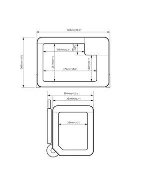 Przenośna lodówka kompresorowa Yolco BCX30 GREY 28L 606x369x388mm