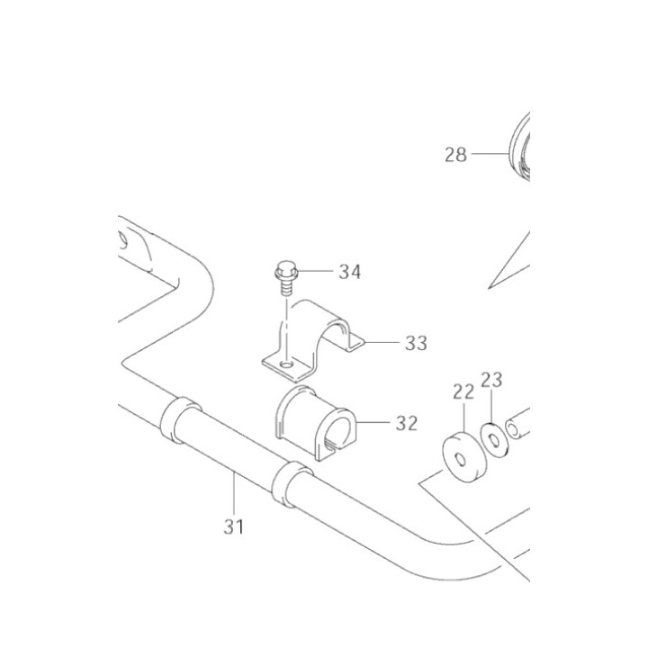 Guma stabilizatora 61652-31G20 KingQuad Suzuki