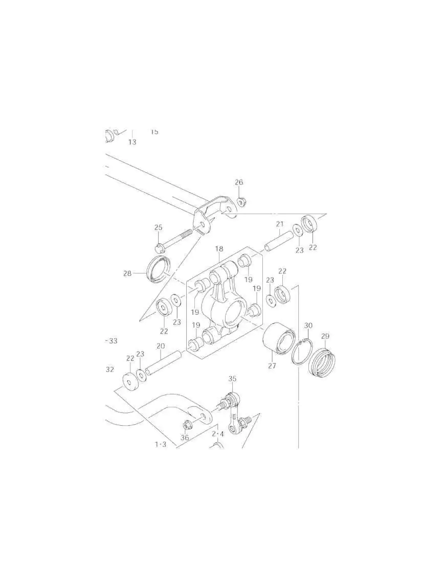 Sworzeń tylnej piasty wahacza 61553-31G10 KingQuad