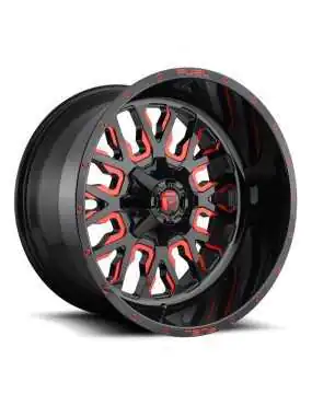 Felga aluminiowa D612 Stroke Gloss Black/Red Tinted Clear Fuel