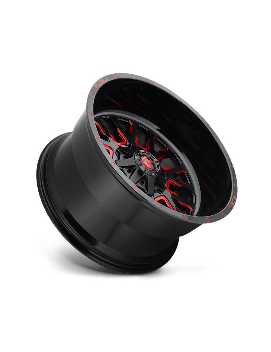 Felga aluminiowa D612 Stroke Gloss Black/Red Tinted Clear Fuel