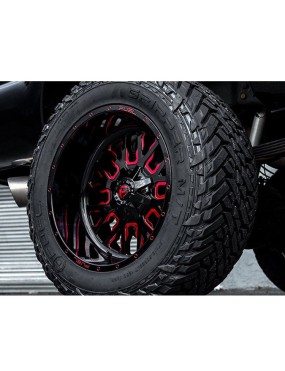 Felga aluminiowa D612 Stroke Gloss Black/Red Tinted Clear Fuel
