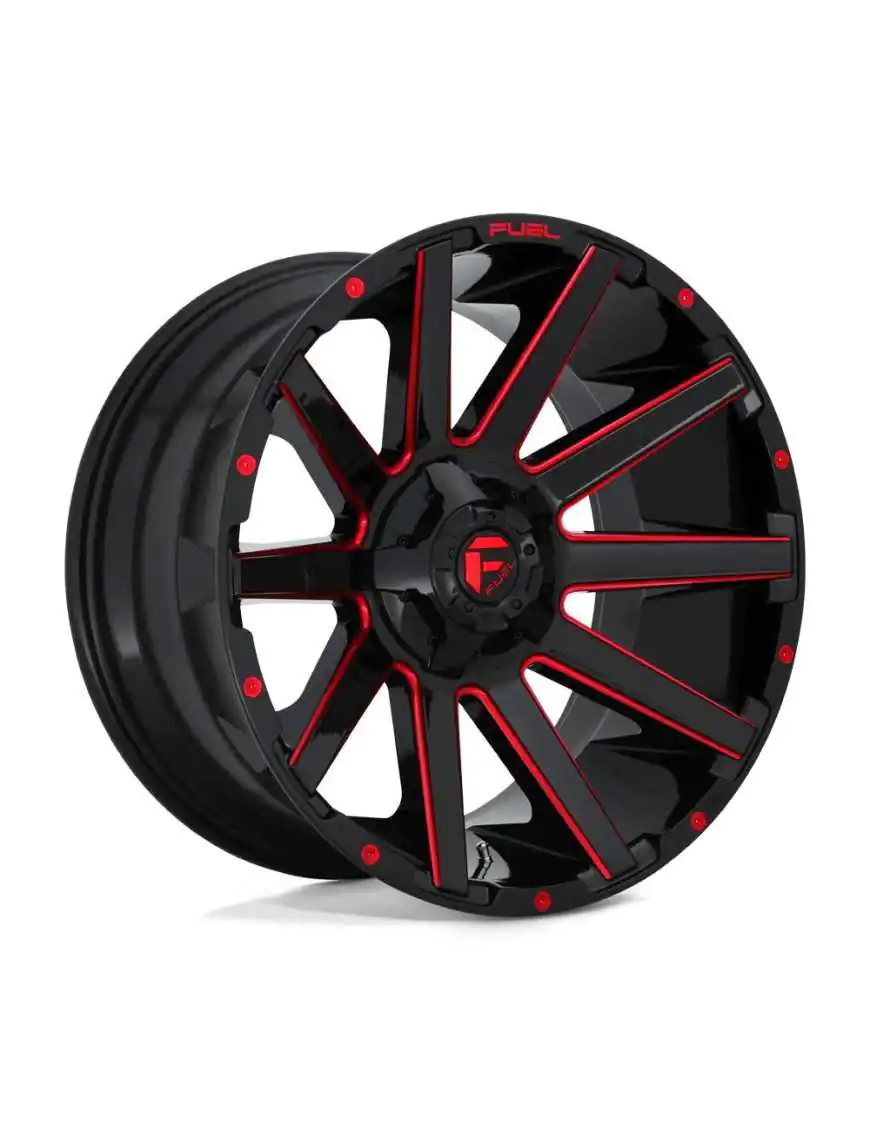 Felga aluminiowa D643 Contra Gloss Black RED Tinted Clear Fuel