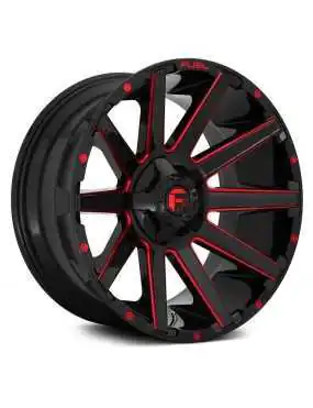 Felga aluminiowa D643 Contra Gloss Black/Red Tinted Clear Fuel