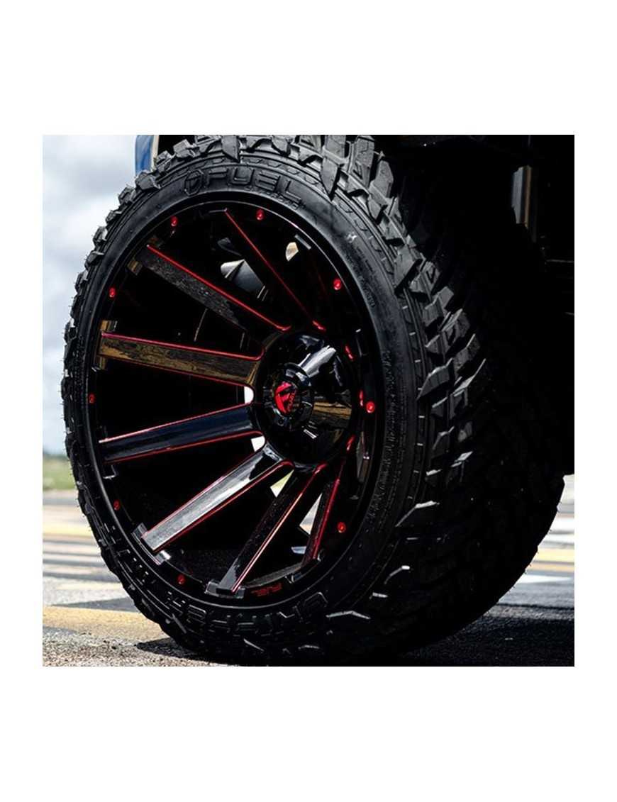 Felga aluminiowa D643 Contra Gloss Black/Red Tinted Clear Fuel