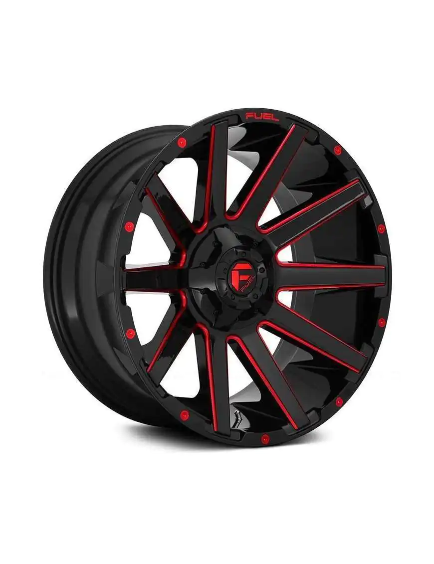 Felga aluminiowa D643 Contra Gloss Black/Red Tinted Clear Fuel