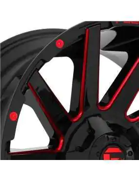 Felga aluminiowa D643 Contra Gloss Black/Red Tinted Clear Fuel