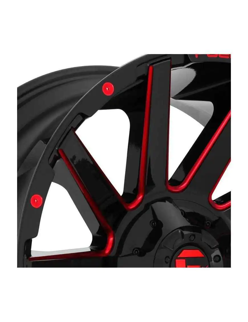 Felga aluminiowa D643 Contra Gloss Black/Candy Red Fuel