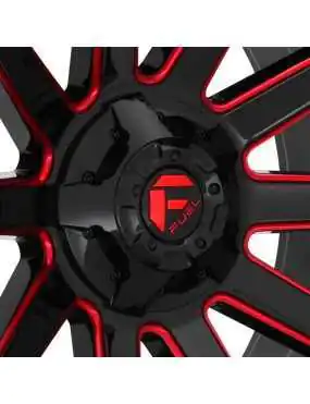 Felga aluminiowa D643 Contra Gloss Black/Candy Red Fuel