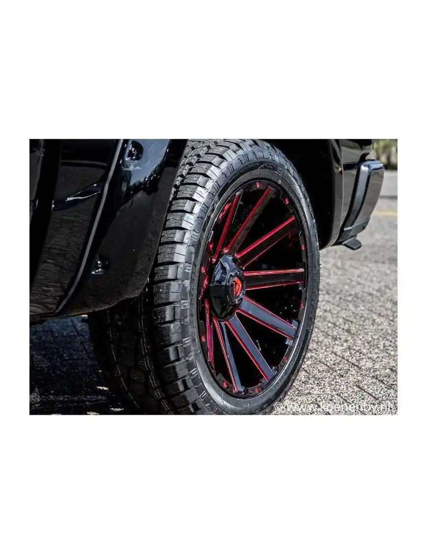 Felga aluminiowa D643 Contra Gloss Black/Candy Red Fuel