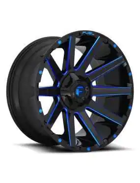 Felga aluminiowa D644 Contra Gloss Black/Blue Tinted Clear Fuel