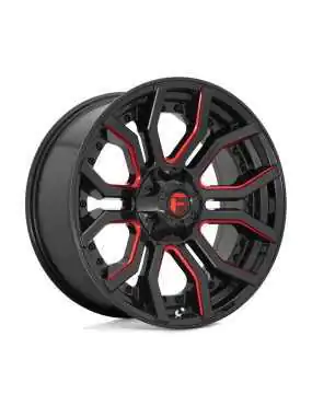 Felga aluminiowa D712 Rage Gloss Black RED Tinted Clear Fuel