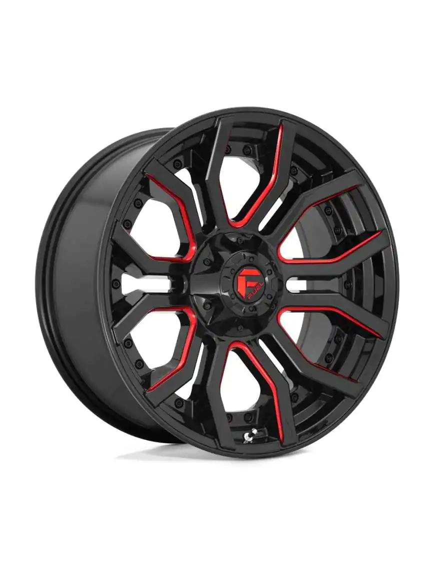 Felga aluminiowa D712 Rage Gloss Black RED Tinted Clear Fuel