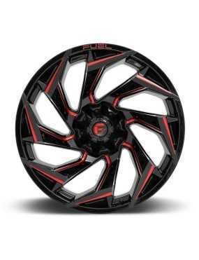Felga aluminiowa D755 Reacion Gloss Black Milled/Red Tint Fuel