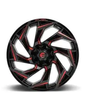 Felga aluminiowa D755 Reacion Gloss Black Milled/Red Tint Fuel