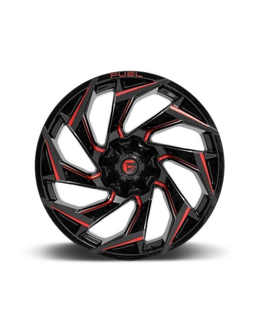 Felga aluminiowa D755 Reacion Gloss Black Milled/Red Tint Fuel