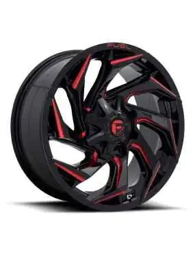 Felga aluminiowa D755 Reaction Gloss Black Milled W/ RED Tint Fuel