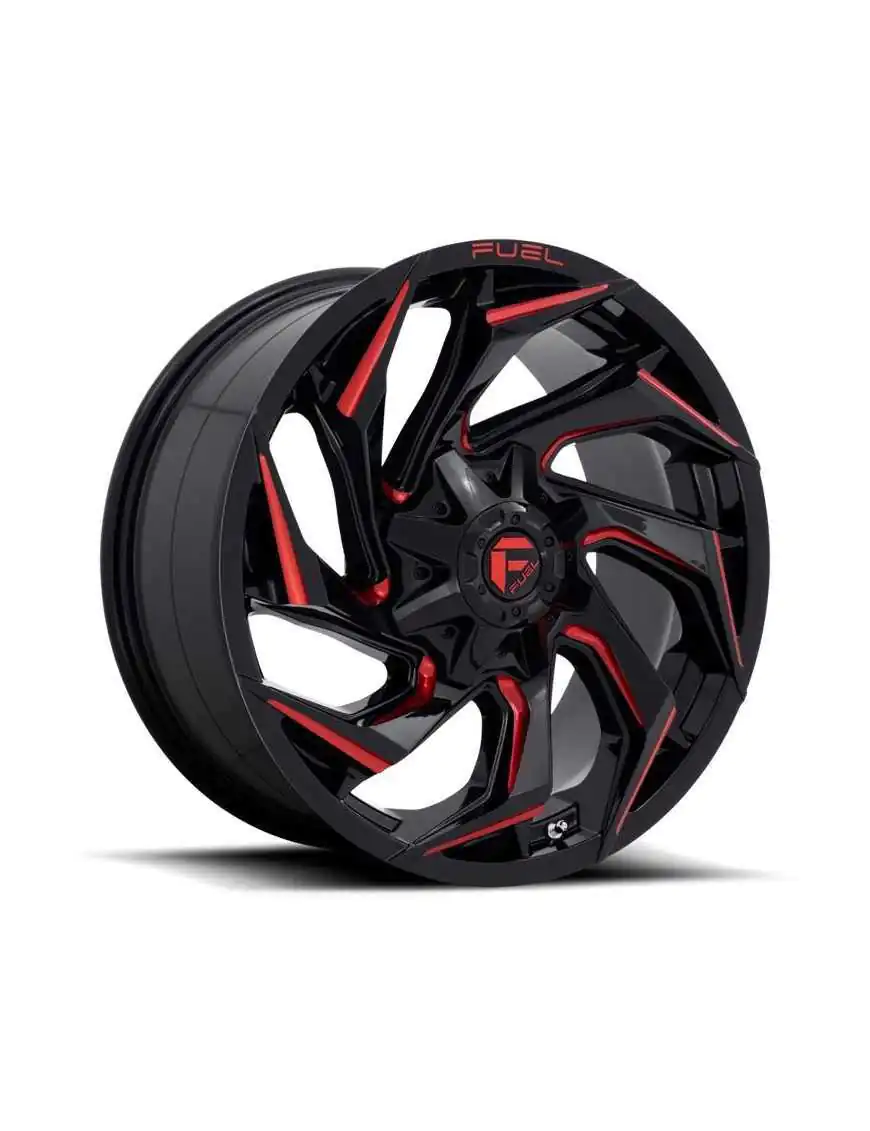 Felga aluminiowa D755 Reaction Gloss Black Milled W/ RED Tint Fuel