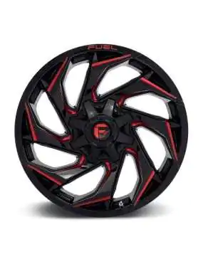 Felga aluminiowa D755 Reaction Gloss Black Milled W/ RED Tint Fuel