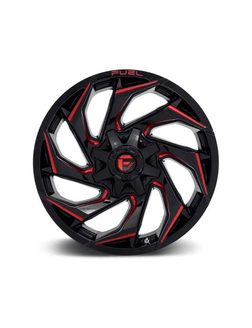 Felga aluminiowa D755 Reaction Gloss Black Milled W/ RED Tint Fuel