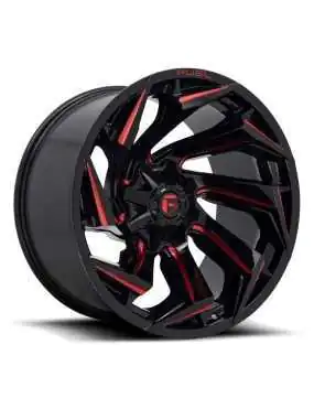 Felga aluminiowa D755 Reaction Gloss Black Milled W/ RED Tint Fuel