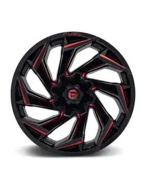 Felga aluminiowa D755 Reaction Gloss Black Milled W/ RED Tint Fuel