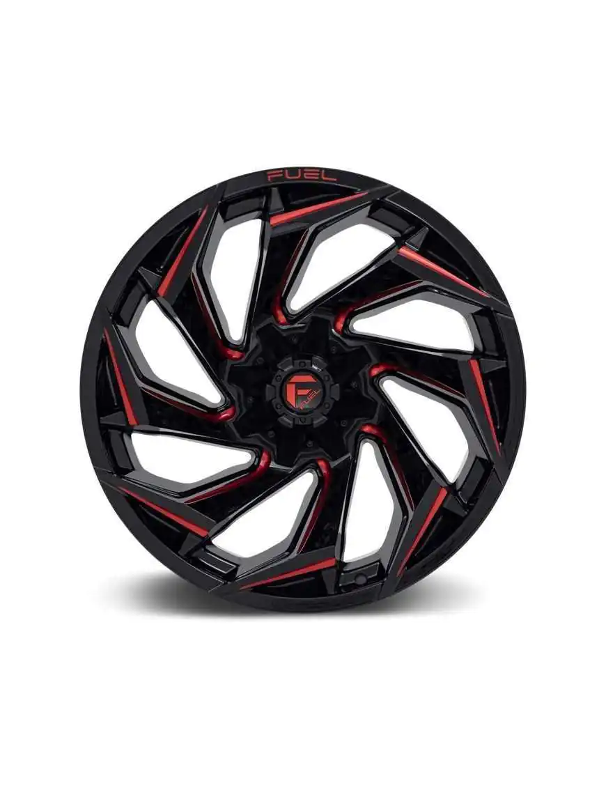 Felga aluminiowa D755 Reaction Gloss Black Milled W/ RED Tint Fuel