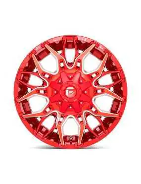 Felga aluminiowa D771 Twitch Candy RED Milled Fuel