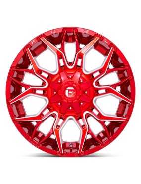 Felga aluminiowa D771 Twitch Candy RED Milled Fuel