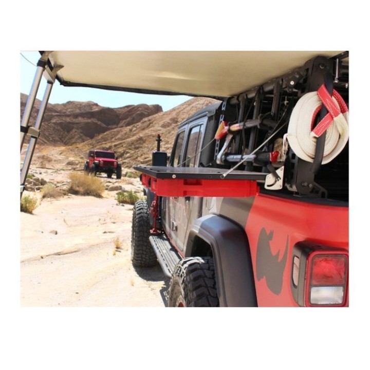 Uchwyty z organizerem na kable do bagażnika na pakę Go Rhino Overland Xtreme