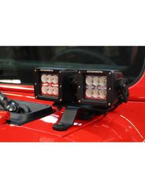 Mocowania lamp LED 3x3" pod szybą Dual Cube Go Rhino