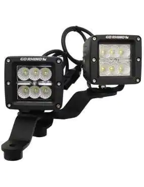 Mocowania lamp LED 3x3" pod szybą Dual Cube Go Rhino