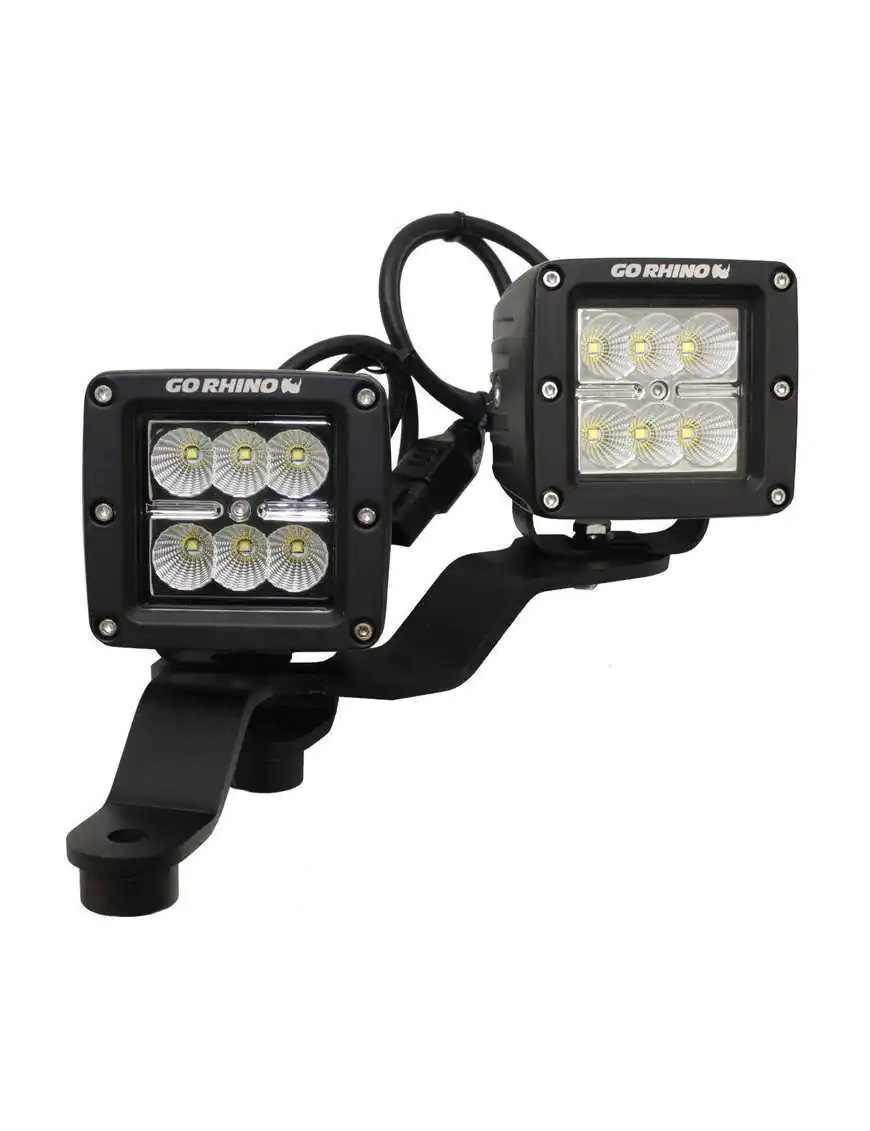 Mocowania lamp LED 3x3" pod szybą Dual Cube Go Rhino