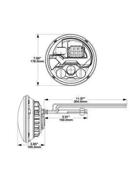 Reflektory LED chrom przód 7" JW Speaker 8700 Evo 3