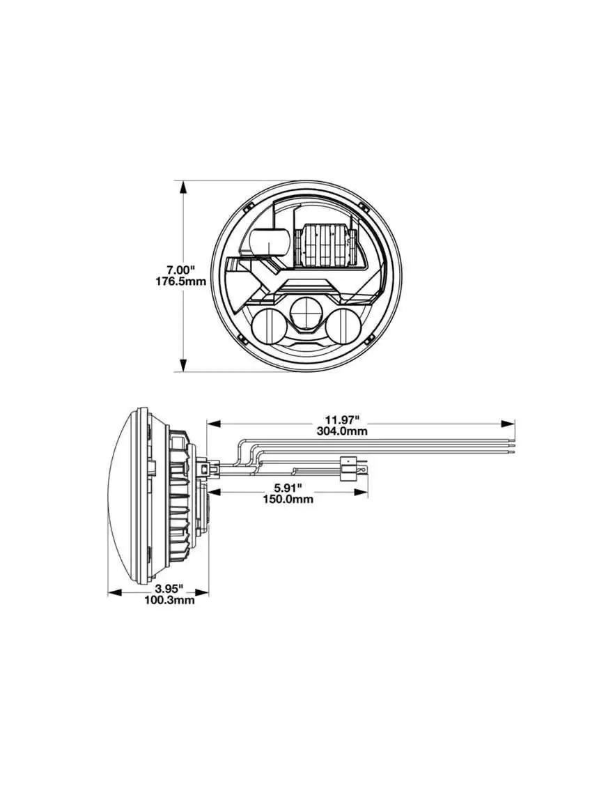 Reflektory LED chrom przód 7" JW Speaker 8700 Evo 3