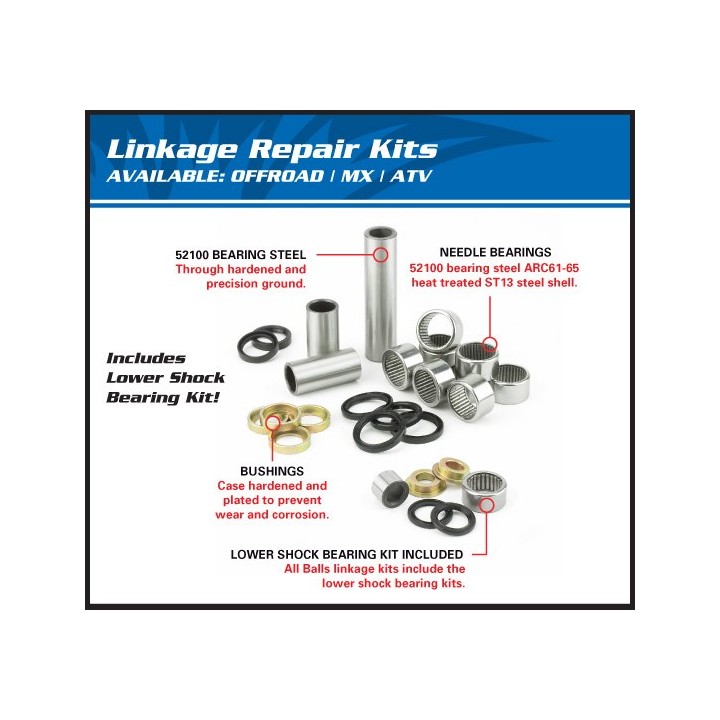ZESTAW NAPRAWCZY ŁĄCZNIKA WAHACZA SUZUKI LTR 450 06-11 All Balls Racing