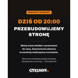 Dziś od 20:00 przebudowujemy szekla4x4.pl — nowa strona, szybsza i z prostszym dojściem do tego, czego szukasz.

Przez noc sklep może działać z przerwami. Zamówienia złożone wcześniej realizujemy normalnie.

Jeśli z rana coś wygląda dziwnie, przeglądarka trzyma starą wersję — Ctrl + Shift + R, na Macu Cmd + Shift + R.

Sklep i warsztat na Rafałowskiej 10 działają niezależnie od strony. 534 600 534.

Zajrzyjcie jutro i napiszcie, czego nie możecie znaleźć.

#szekla4x4 #4x4 #offroad #warszawa