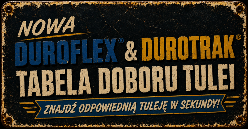 MetalCloak Duroflex® i Durotrak® – tabela doboru tulei